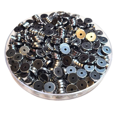 8MM- Rondelles en Hématite, argent réf HA-2