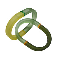 12- Perle rectangulaire pour tubes creux, Vert Emeraude