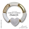 CŒURS CANNELÉS Bracelet Cristal Or