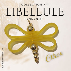 Kit pendentif Libellule Citron