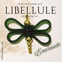 Kit pendentif Libellule Emeraude