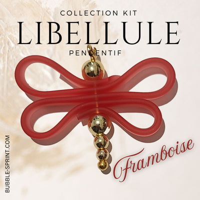 Kit pendentif Libellule Framboise