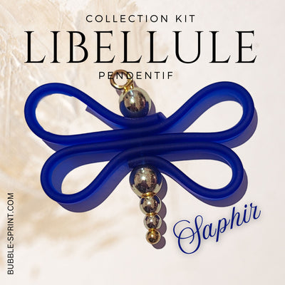 Kit pendentif Libellule Saphir