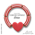 CŒURS CANNELÉS Bracelet Cerise