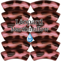 269-Tubes incurvés Léopards Marshmallow 12MM