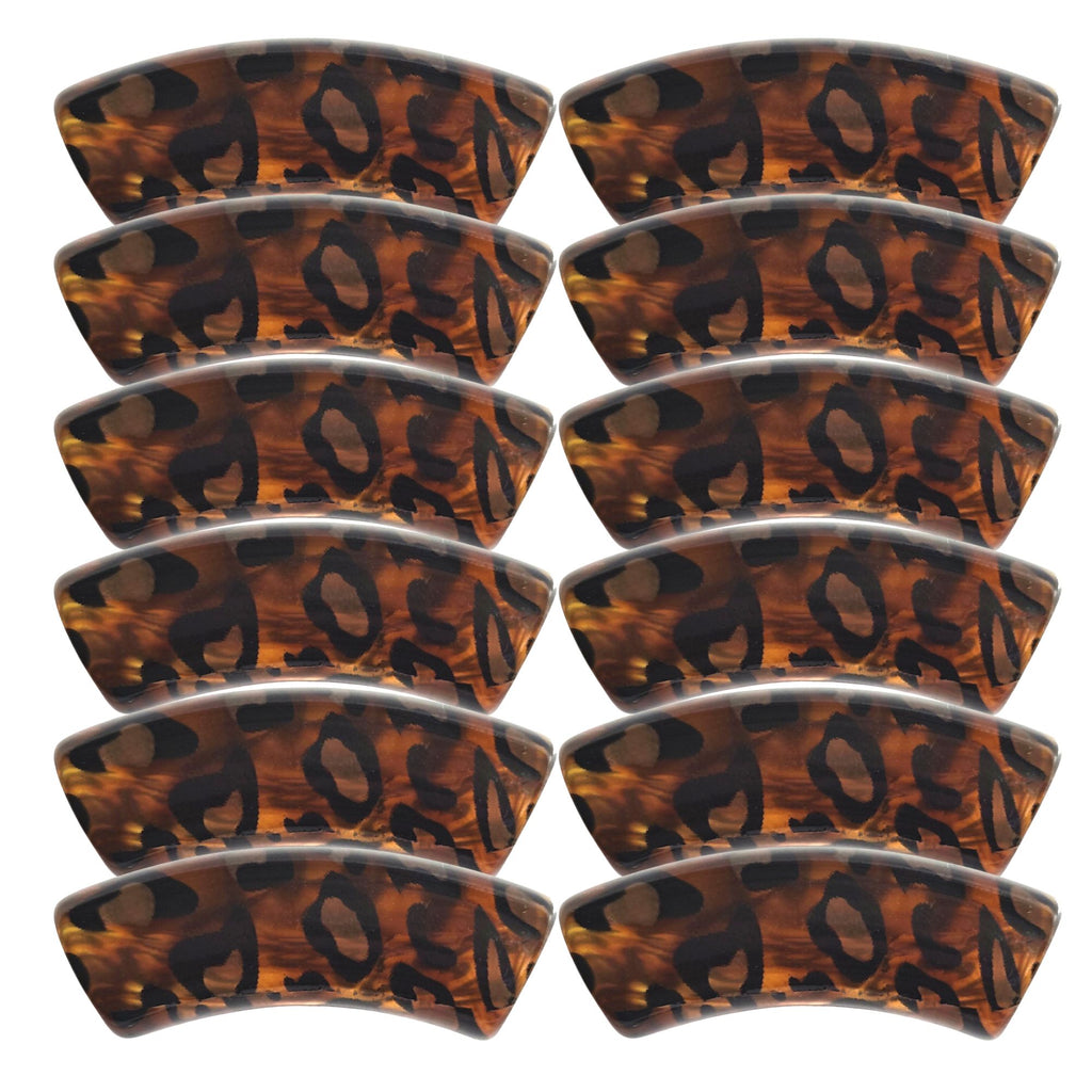 397 - Tubes incurvés DESIGN - Motif Léopard Caramel 12MM