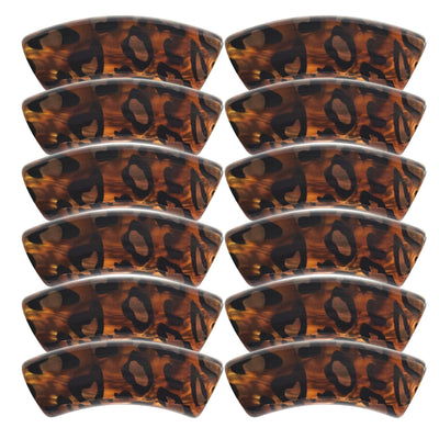 397 - Tubes incurvés DESIGN - Motif Léopard Caramel 12MM