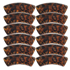 397 - Tubes incurvés DESIGN - Motif Léopard Caramel 12MM