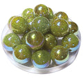 272 - Boules acryliques Glitter AB Lime 20MM