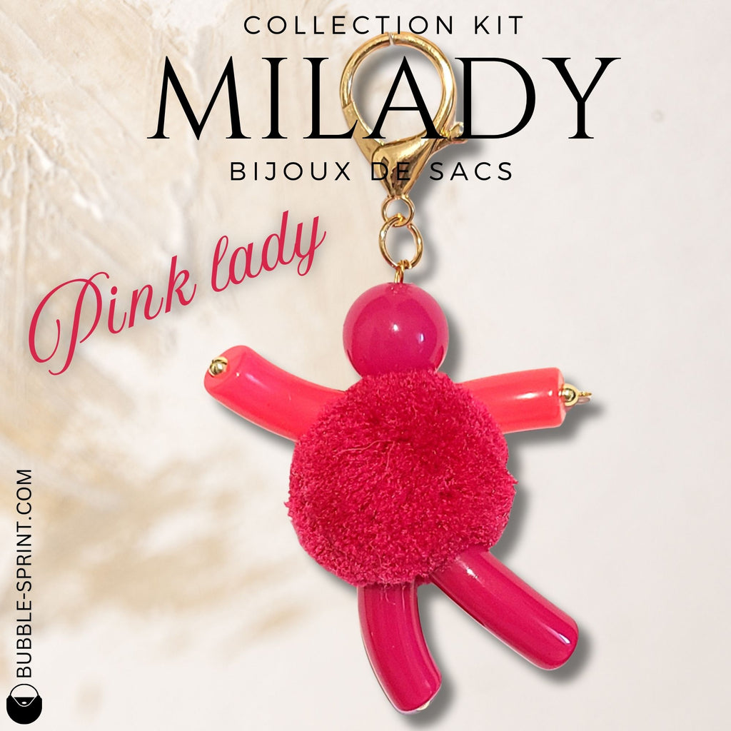 9 -Milady Lady pink KIT Bijou de sac/porte-clés