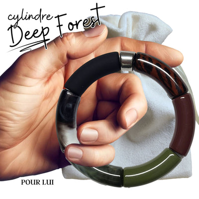 Bracelet SIGNATURE Deep Forest cylindre Pour lui