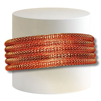 10- Bracelet élastique cotte de mailles - Mandarine Brillant