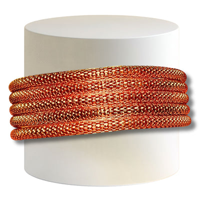 10- Bracelet élastique cotte de mailles - Mandarine Brillant