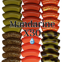 Camaieu 57- Lot mixte tubes incurvés Mandarine 12MM
