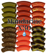 Camaieu 57- Lot mixte tubes incurvés Mandarine 12MM