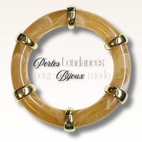 200- Tubes incurvés Miel marbré 12MM