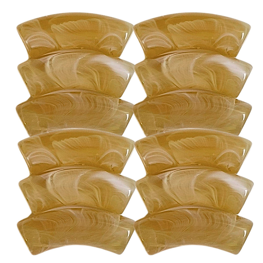 200- Tubes incurvés Miel marbré 12MM