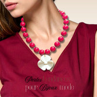 172 - Boules acryliques brillantes Rouge foncé 16MM