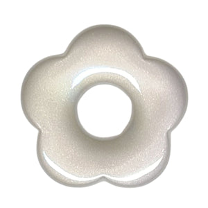76- Fleur Capucine Blanc nacré - 27mm