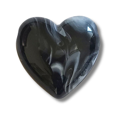 13- Coeur Heartline,  Noir marbré