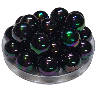 236 - Boules acryliques brillantes Noir Galaxie 20MM