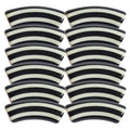 461 - Tubes incurvés DESIGN - Motif Rayures 12MM - Réglisse