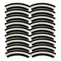 461 - Tubes incurvés DESIGN - Motif Rayures 8MM - Réglisse