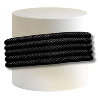 25- Bracelet élastique cotte de mailles - Noir Mat