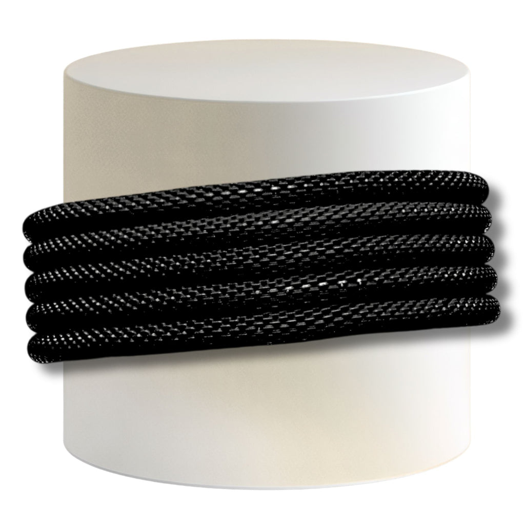 25- Bracelet élastique cotte de mailles - Noir Mat