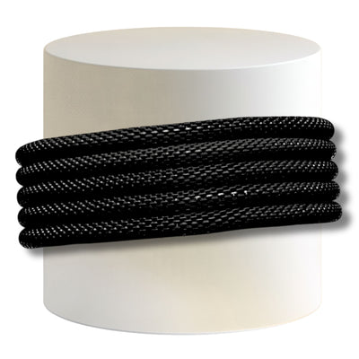 25- Bracelet élastique cotte de mailles - Noir Mat