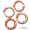 454 - Tubes incurvés DESIGN - Motif Rayures 8MM - Orange