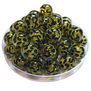231 - Boules acryliques Léopard Olivine 16MM