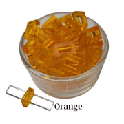 4- Perle rectangulaire pour tubes creux, Orange