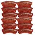 13- Tubes incurvés à paillettes, Orange 12MM