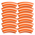 454 - Tubes incurvés DESIGN - Motif Rayures 12MM - Orange
