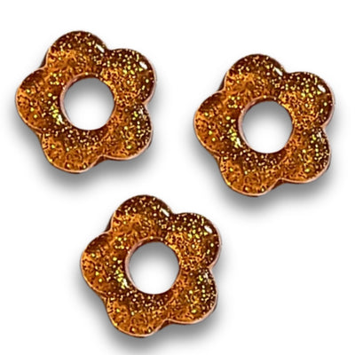96- Fleur BABY glitter orange - 20mm