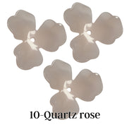 10- Fleur orchidée Quartz rose - 40MM