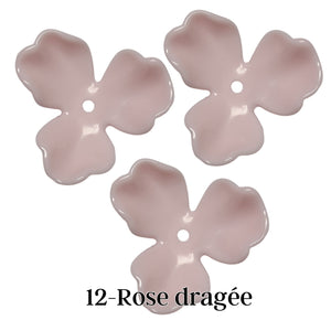 12- Fleur orchidée Rose dragée - 40MM