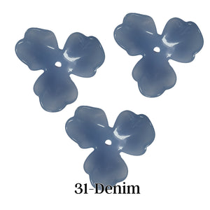 31- Fleur orchidée Denim - 40MM