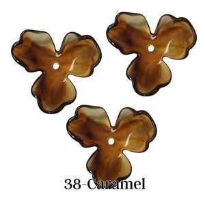 38- Fleur orchidée Caramel marbré - 40MM