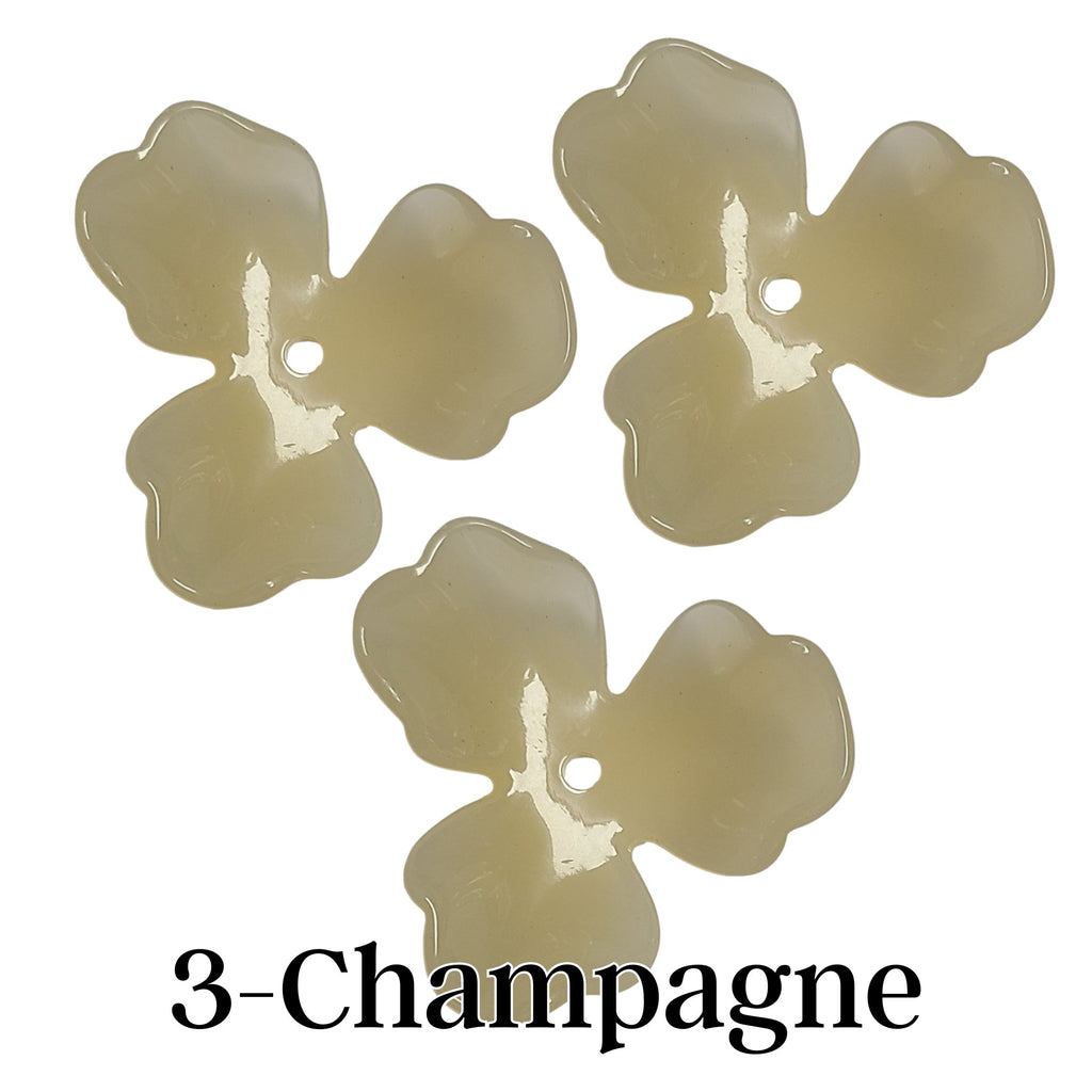 3- Fleur orchidée Champagne - 20MM/40MM