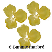 6- Fleur orchidée Banane marbré - 20MM