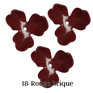 18- Fleur orchidée Rouge brique - 40MM