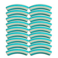 452 - Tubes incurvés DESIGN - Motif Rayures 8MM - Pacific