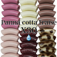 Camaieu 48- Lot mixte tubes incurvés Panna cotta fraise 12MM