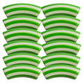 457 - Tubes incurvés DESIGN - Motif Rayures 12MM - Matcha