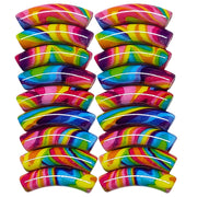 1006- Tubes incurvés DESIGN - Motif Pop art 8MM