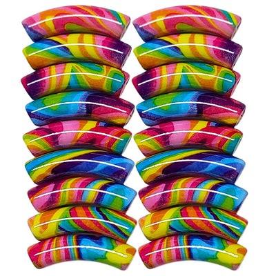 1006- Tubes incurvés DESIGN - Motif Pop art 8MM