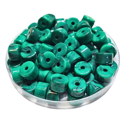 11- Cylindres 1/4 de tube - Vert marbré 12MM