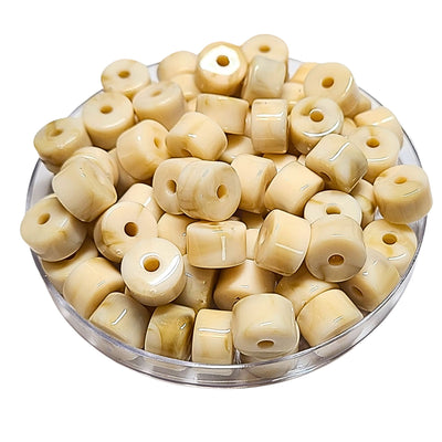 12- Cylindres 1/4 de tube - Nougat marbré 12MM